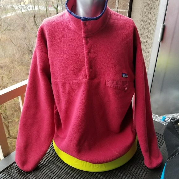 Patagonia Other - Patagonia Synchilla Fleece Red Snaps Size Large